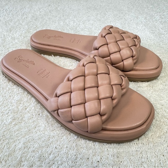 Seychelles Bellisima chunky braided blush slides sandals dusty pink size 9 - Picture 3 of 9